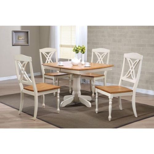 Caden 5 Piece Round Dining Sets With Upholstered Side Chairs (Photo 12 of 20)