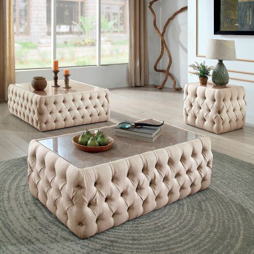 Button Tufted Coffee Tables (Photo 17 of 20)