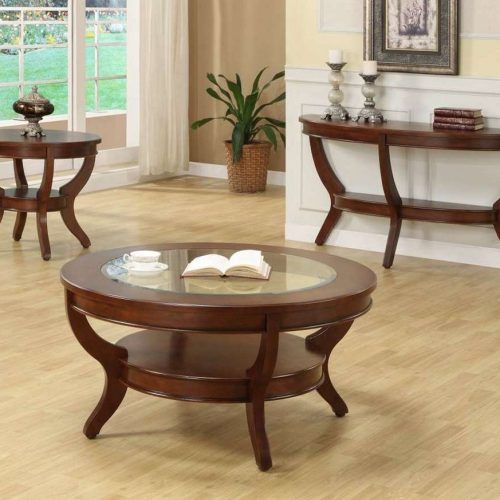 Cherry Wood Coffee Table Sets (Photo 1 of 20)