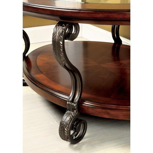 Cohler Traditional Brown Cherry Oval Coffee Tables (Photo 3 of 20)