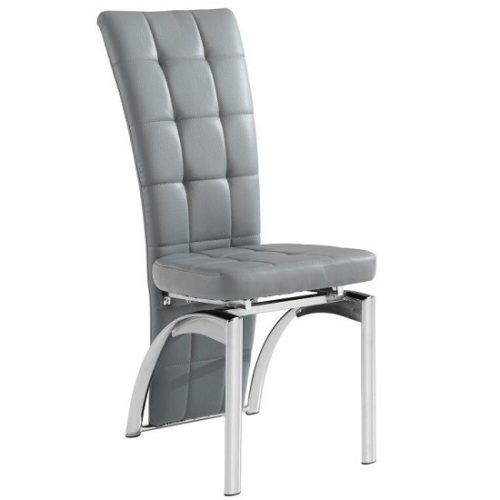 Grey Leather Dining Chairs (Photo 12 of 20)
