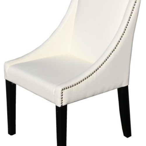 Ivory Leather Dining Chairs (Photo 9 of 20)