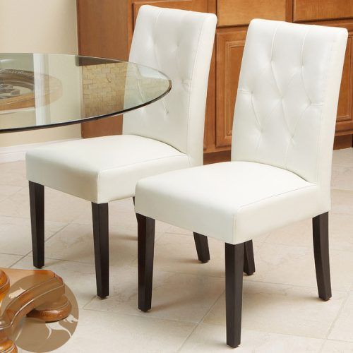 Ivory Leather Dining Chairs (Photo 18 of 20)