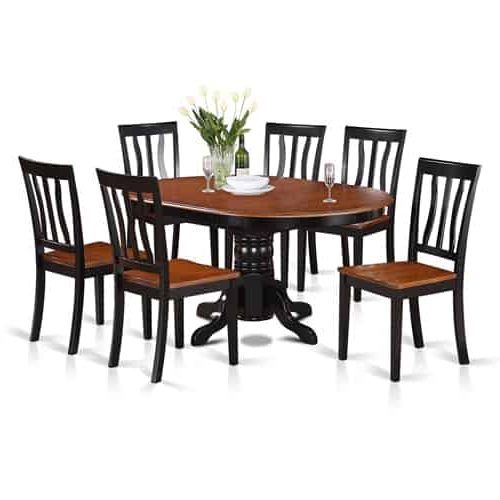 Laurent 7 Piece Rectangle Dining Sets With Wood And Host Chairs (Photo 14 of 20)