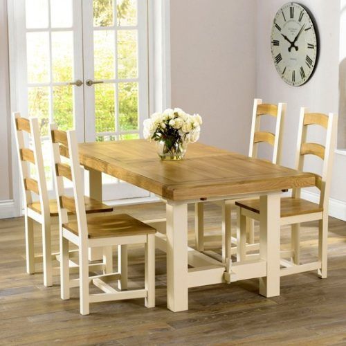 Cream And Wood Dining Tables (Photo 11 of 20)