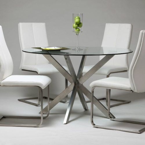 Glass And Stainless Steel Dining Tables (Photo 15 of 20)