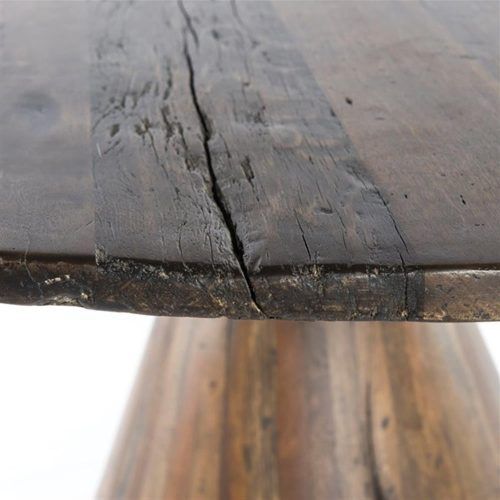 Reclaimed Teak And Cast Iron Round Dining Tables (Photo 18 of 20)