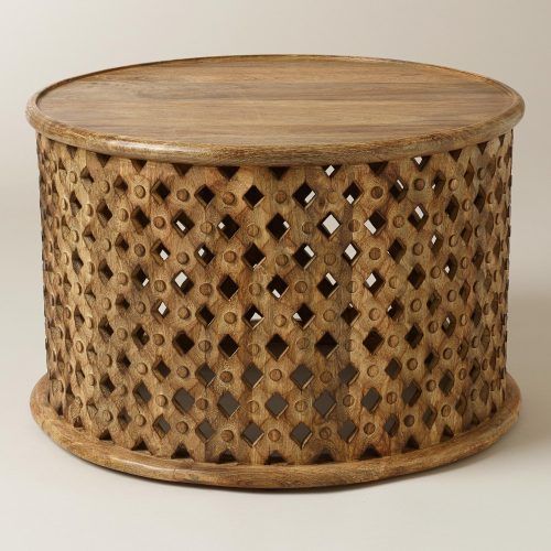 Round Carved Wood Coffee Tables (Photo 4 of 20)