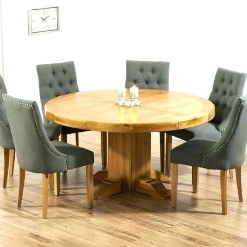 Round Oak Extendable Dining Tables And Chairs (Photo 10 of 20)