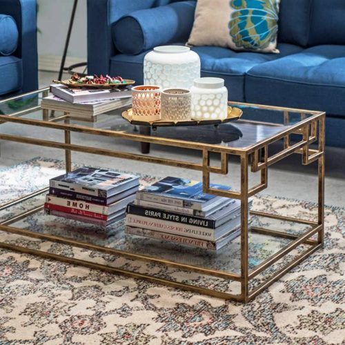 The Curated Nomad Quatrefoil Goldtone Metal And Glass Coffee Tables (Photo 11 of 20)