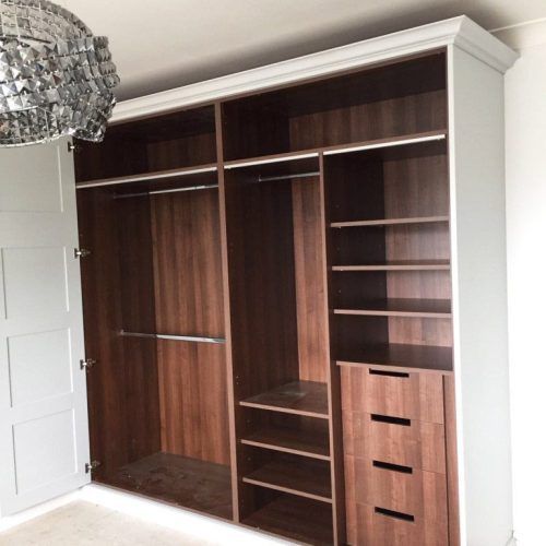 Dark Wood Wardrobes With Drawers (Photo 16 of 20)