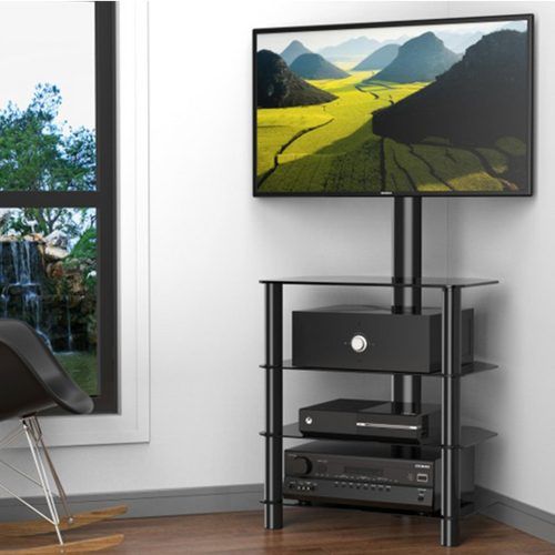 Swivel Floor Tv Stands Height Adjustable (Photo 5 of 20)