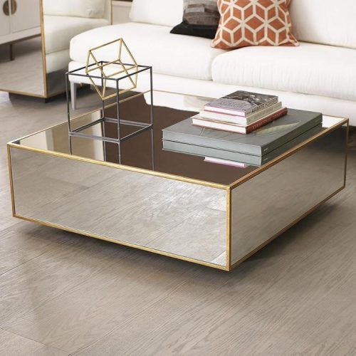 Square Black And Brushed Gold Coffee Tables (Photo 19 of 20)