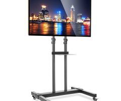 2024 Best of Mobile Tv Stands with Lockable Wheels for Corner