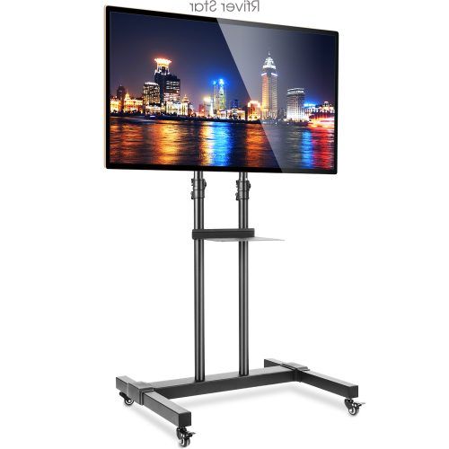 Mobile Tv Stands With Lockable Wheels For Corner (Photo 1 of 20)