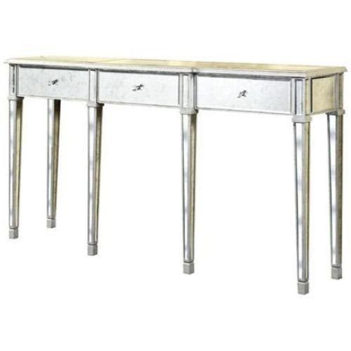Silver Leaf Rectangle Console Tables (Photo 18 of 20)