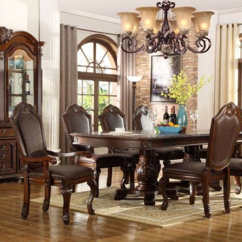 Norwood 9 Piece Rectangular Extension Dining Sets With Uph Side Chairs (Photo 16 of 20)