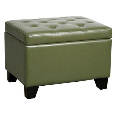 Fabric Tufted Storage Ottomans (Photo 4 of 19)