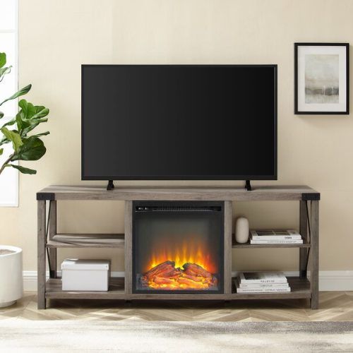 Rickard Tv Stands For Tvs Up To 65" With Fireplace Included (Photo 3 of 20)
