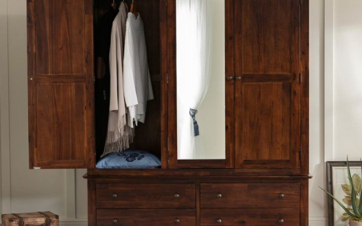 The 20 Best Collection of Dark Wood Wardrobes with Mirror
