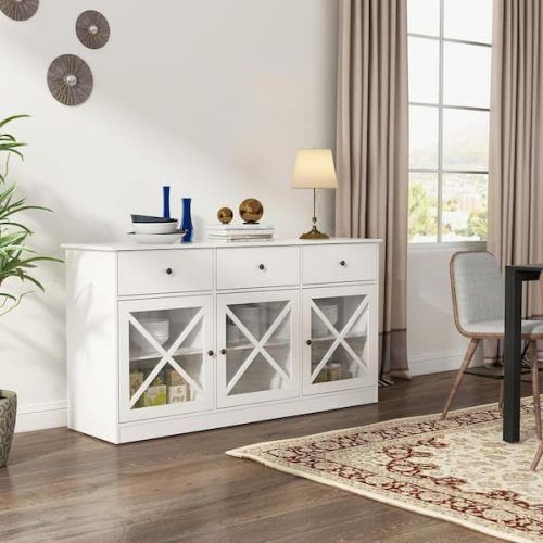 Sideboard Storage Cabinet With 3 Drawers & 3 Doors (Photo 6 of 20)