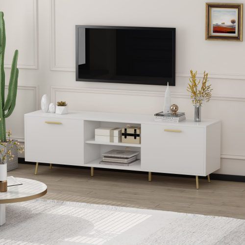 White Tv Stands Entertainment Center (Photo 7 of 20)