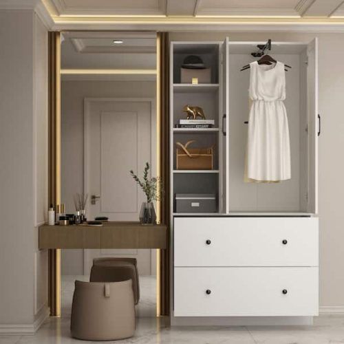 Wardrobes With Mirror And Drawers (Photo 6 of 20)