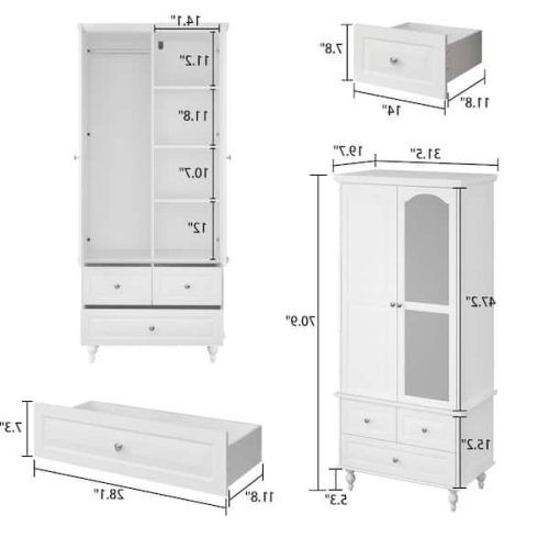 Double Wardrobes With Drawers And Shelves (Photo 15 of 20)