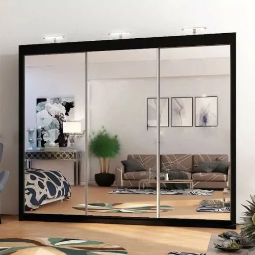 Black Wardrobes With Mirror (Photo 7 of 20)