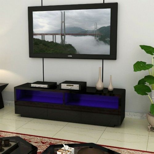 Zimtown Tv Stands With High Gloss Led Lights (Photo 15 of 20)