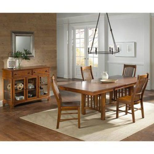 Craftsman 7 Piece Rectangular Extension Dining Sets With Arm & Uph Side Chairs (Photo 18 of 20)