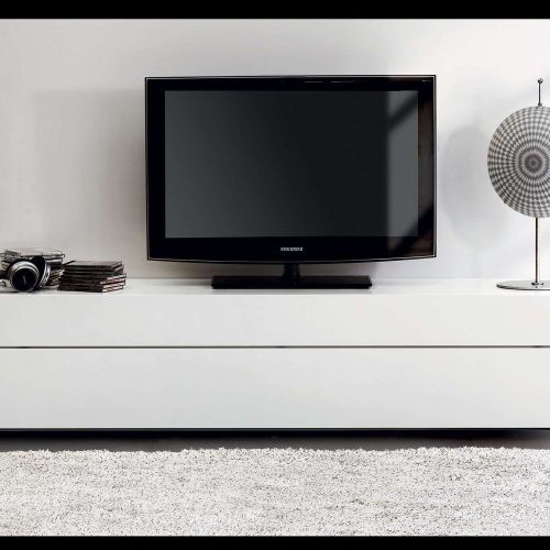 Modern White Lacquer Tv Stands (Photo 13 of 15)