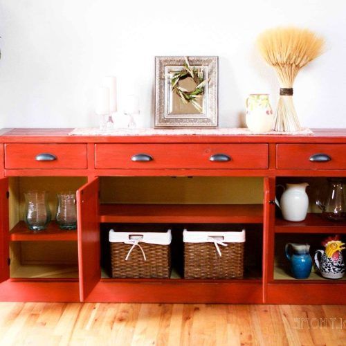 Red Buffet Sideboards (Photo 2 of 20)