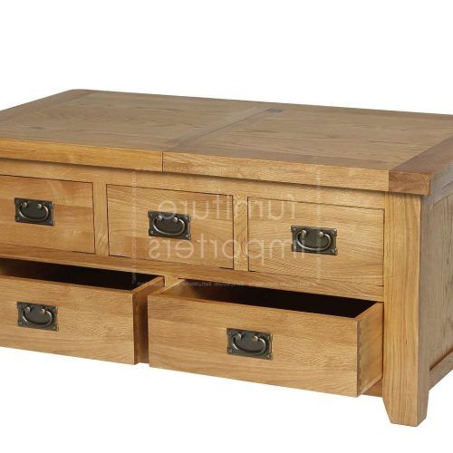Oak Coffee Table With Drawers (Photo 20 of 20)