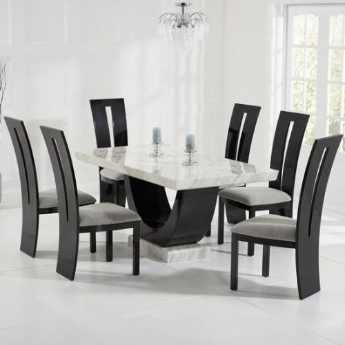 Marble Effect Dining Tables And Chairs (Photo 6 of 20)