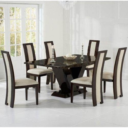 Marble Effect Dining Tables And Chairs (Photo 16 of 20)
