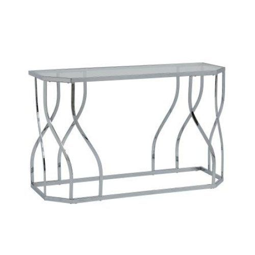 Glass And Chrome Console Tables (Photo 4 of 20)