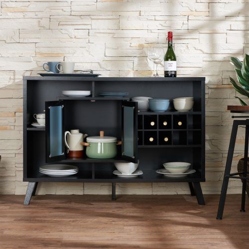 Modern Cappuccino Open Storage Dining Buffets (Photo 11 of 20)