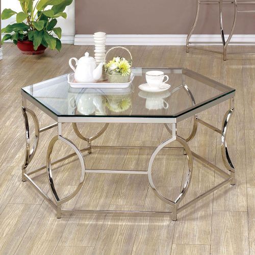 Furniture Of America Tellarie Contemporary Chrome Coffee Tables (Photo 11 of 20)