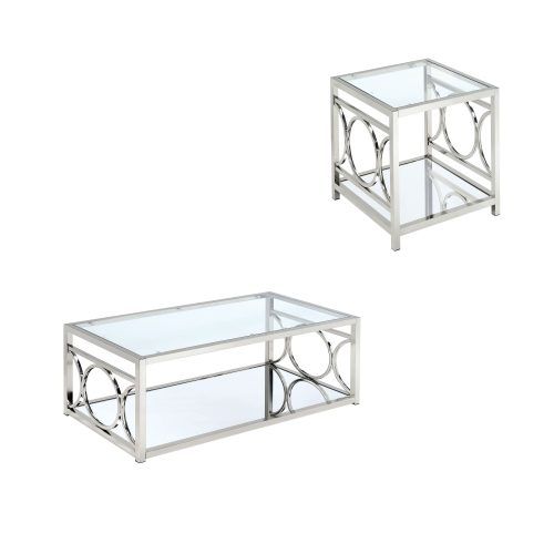 Mishie Contemporary Champagne 2-Piece Accent Tables Set By Foa (Photo 7 of 20)