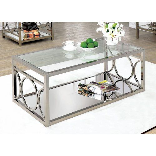 Furniture Of America Tellarie Contemporary Chrome Coffee Tables (Photo 13 of 20)