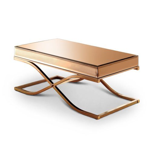 Furniture Of America Orelia Brass Luxury Copper Metal Coffee Tables (Photo 3 of 20)