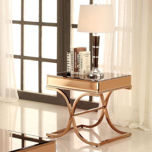 Furniture Of America Orelia Brass Luxury Copper Metal Coffee Tables (Photo 5 of 20)