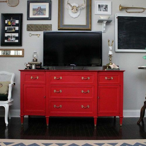 Red Tv Cabinets (Photo 2 of 20)