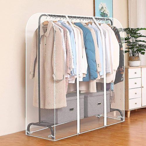 Wardrobes With Cover Clothes Rack (Photo 9 of 20)