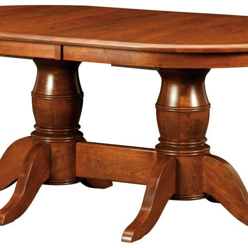 Geneve Maple Solid Wood Pedestal Dining Tables (Photo 16 of 20)