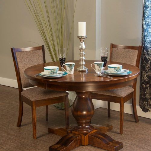 Geneve Maple Solid Wood Pedestal Dining Tables (Photo 18 of 20)