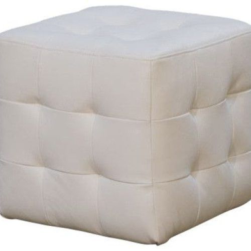 Light Blue And Gray Solid Cube Pouf Ottomans (Photo 18 of 20)