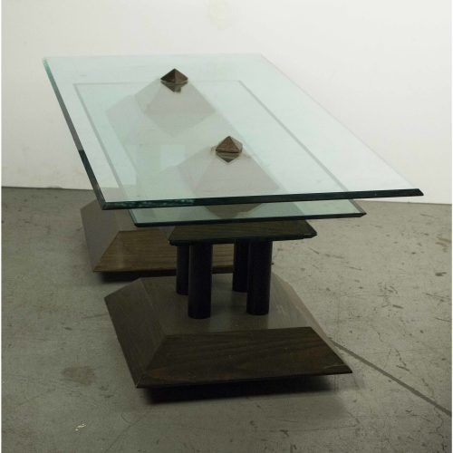 Geometric Glass Top Gold Coffee Tables (Photo 20 of 20)