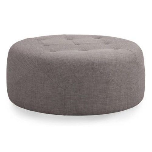 Light Gray Tufted Round Wood Ottomans With Storage (Photo 13 of 20)